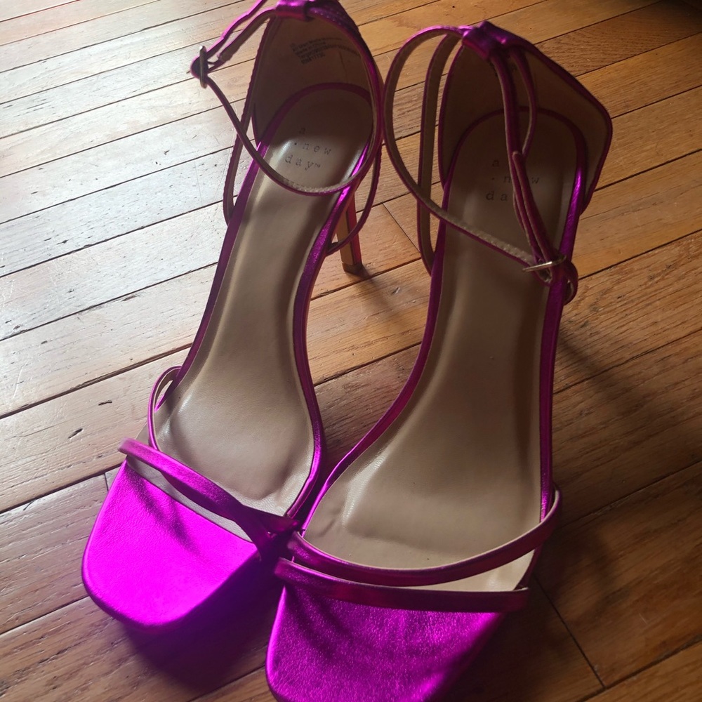Magenta Strappy Heels